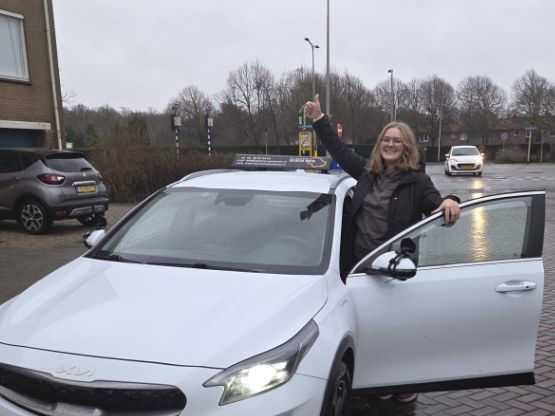 Maria heeft haar autorijbewijs